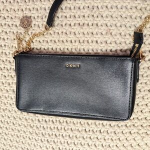 DKNY Black Leather Crossbody Bag